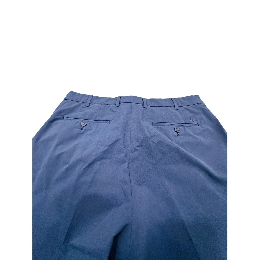 Peter Millar Crown Crafted Mens Size 34x28 Blue Flat Front Dress Pants 34x28